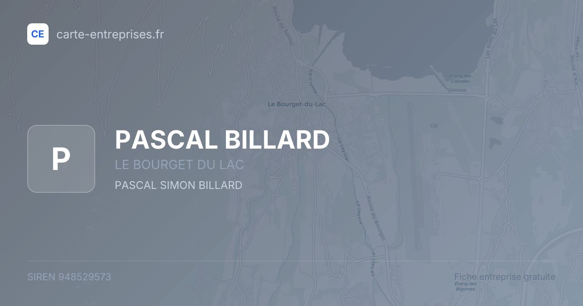 PASCAL BILLARD — 948529573 — fiche entreprise