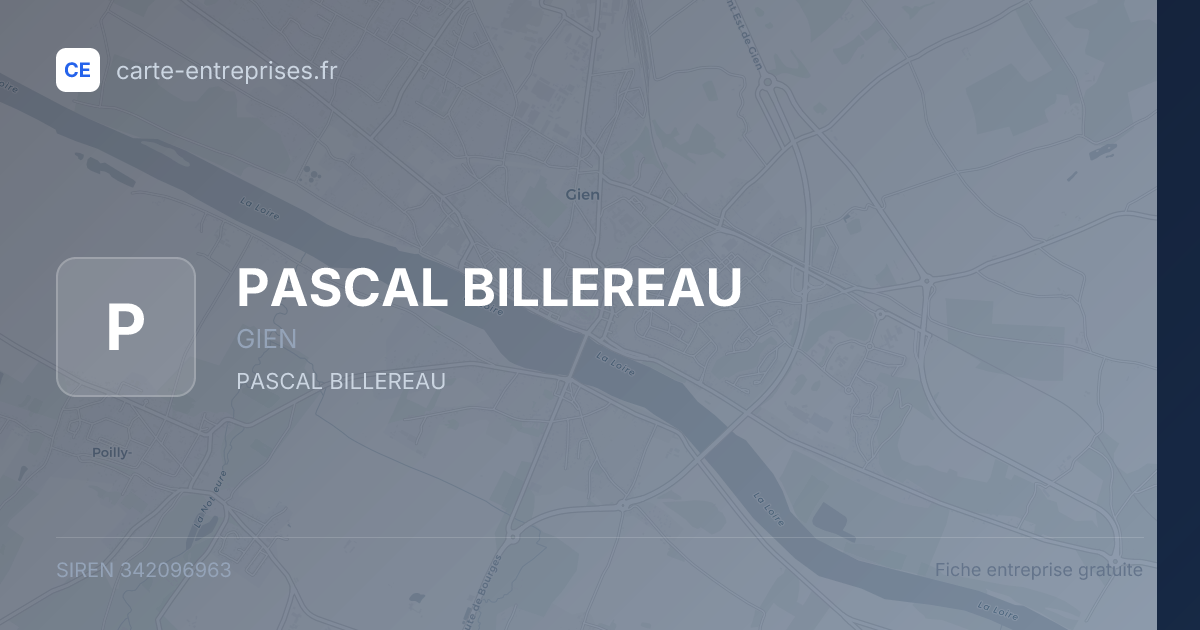 PASCAL BILLEREAU — 342096963 — fiche entreprise