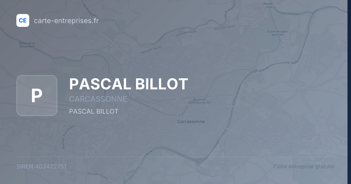 PASCAL BILLOT — 403422751 — fiche entreprise