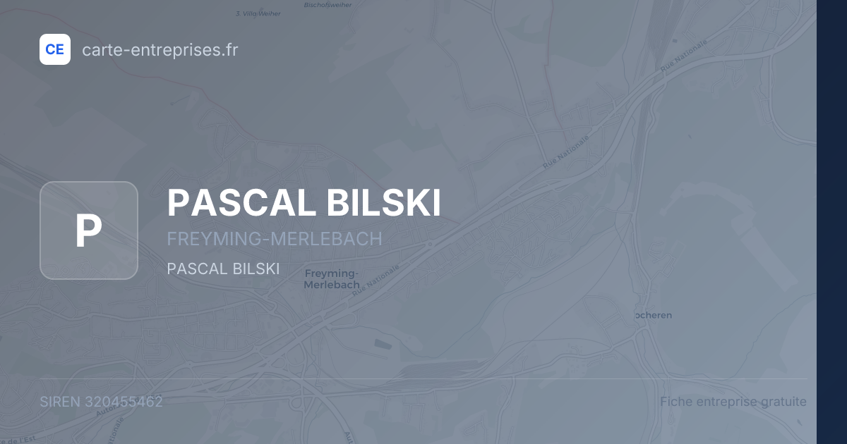 PASCAL BILSKI — 320455462 — fiche entreprise
