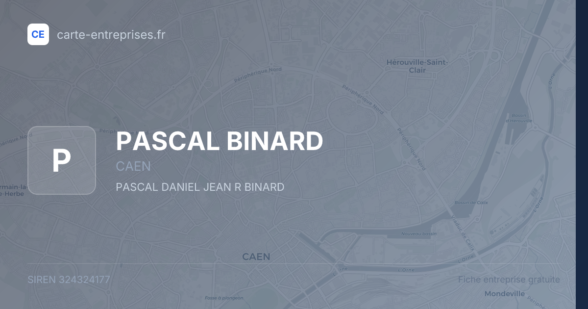 PASCAL BINARD — 324324177 — fiche entreprise