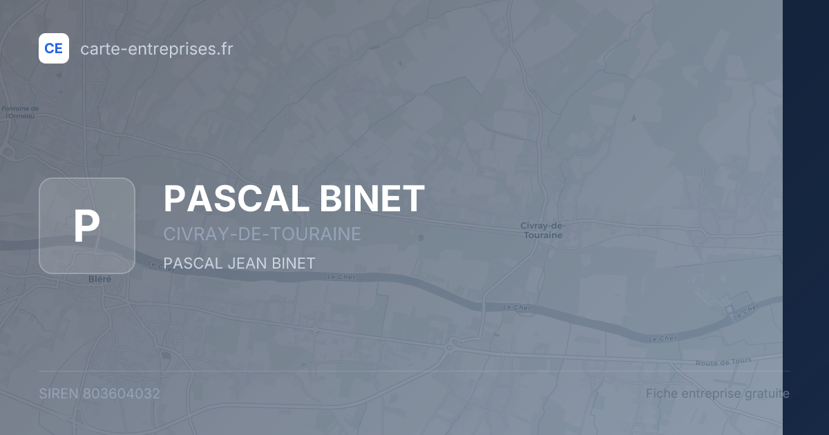 PASCAL BINET — 803604032 — fiche entreprise