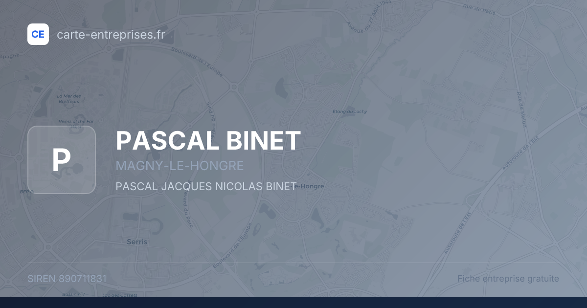 PASCAL BINET — 890711831 — fiche entreprise
