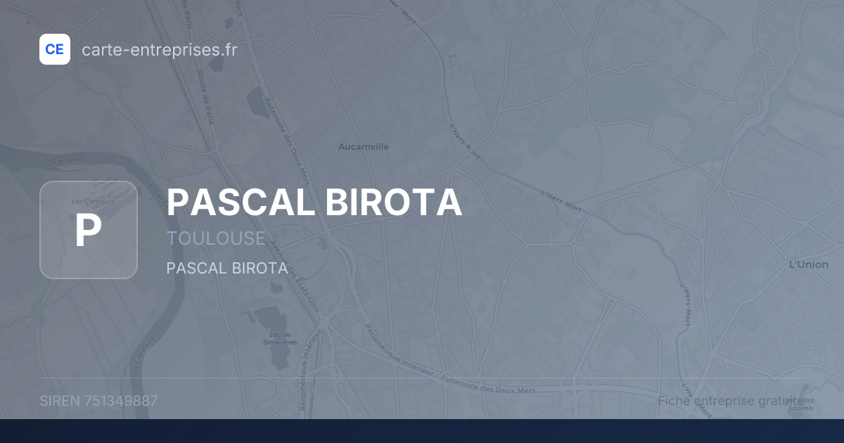 PASCAL BIROTA — 751349887 — fiche entreprise