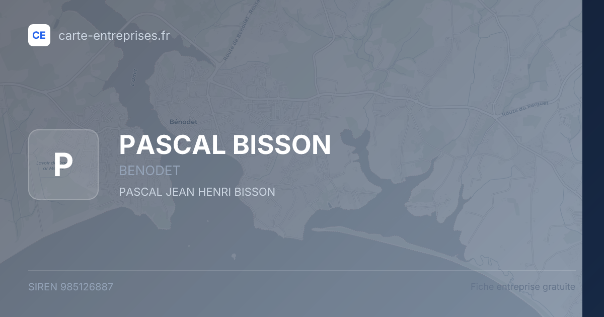 PASCAL BISSON — 985126887 — fiche entreprise