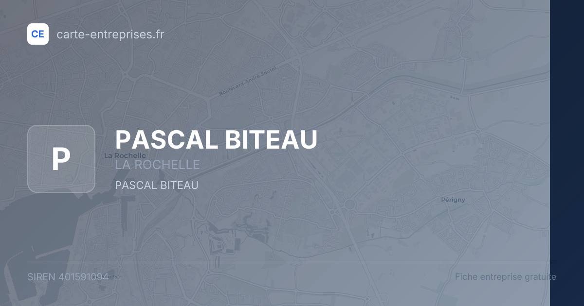 PASCAL BITEAU — 401591094 — fiche entreprise