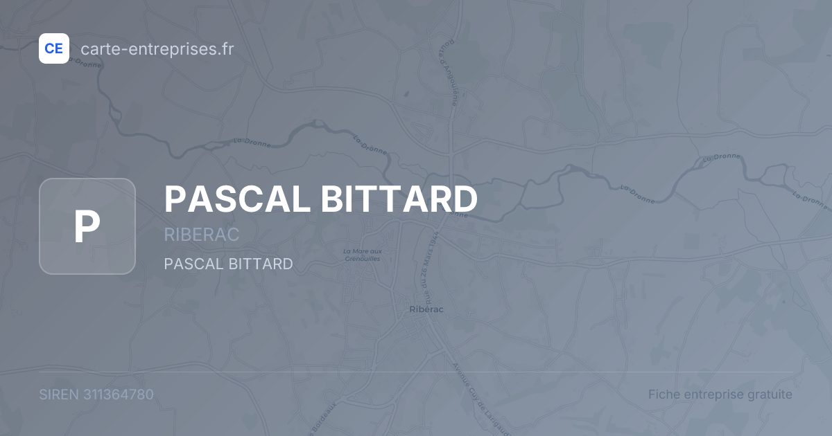 PASCAL BITTARD — 311364780 — fiche entreprise
