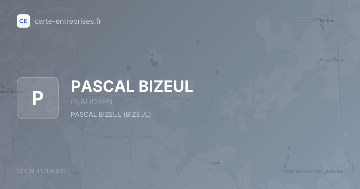 PASCAL BIZEUL — 413199902 — fiche entreprise