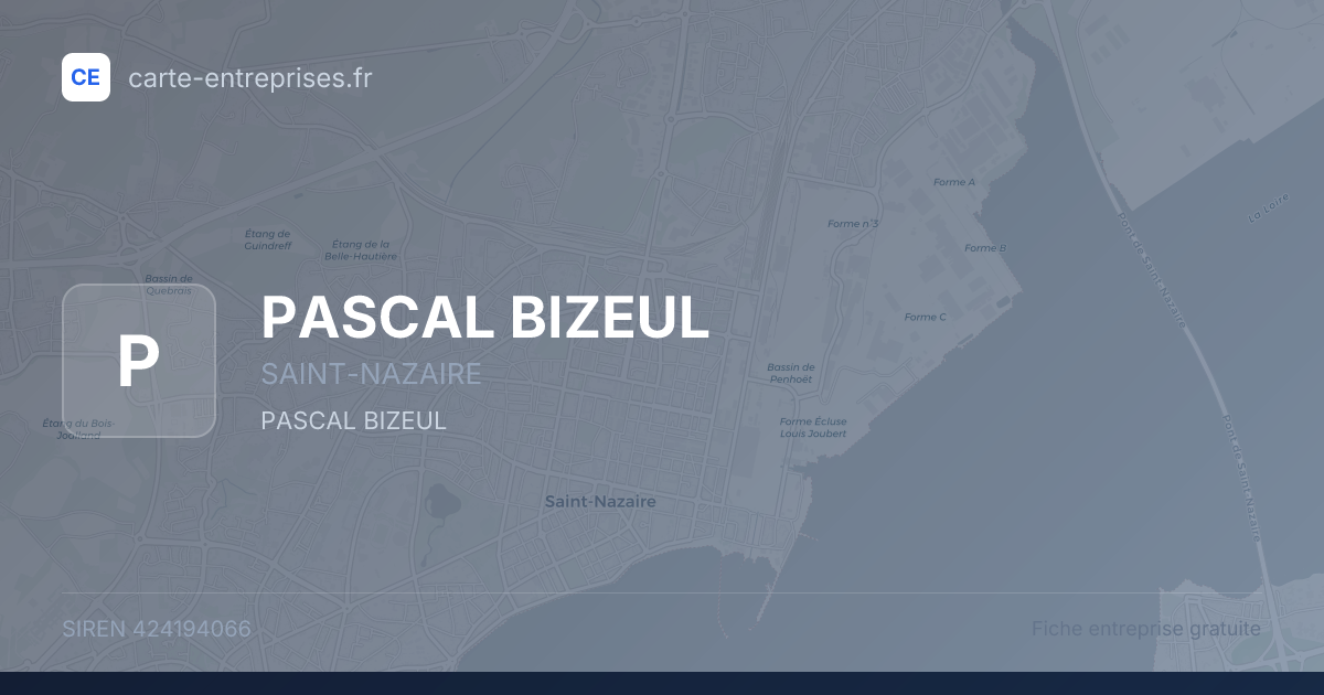 PASCAL BIZEUL — 424194066 — fiche entreprise