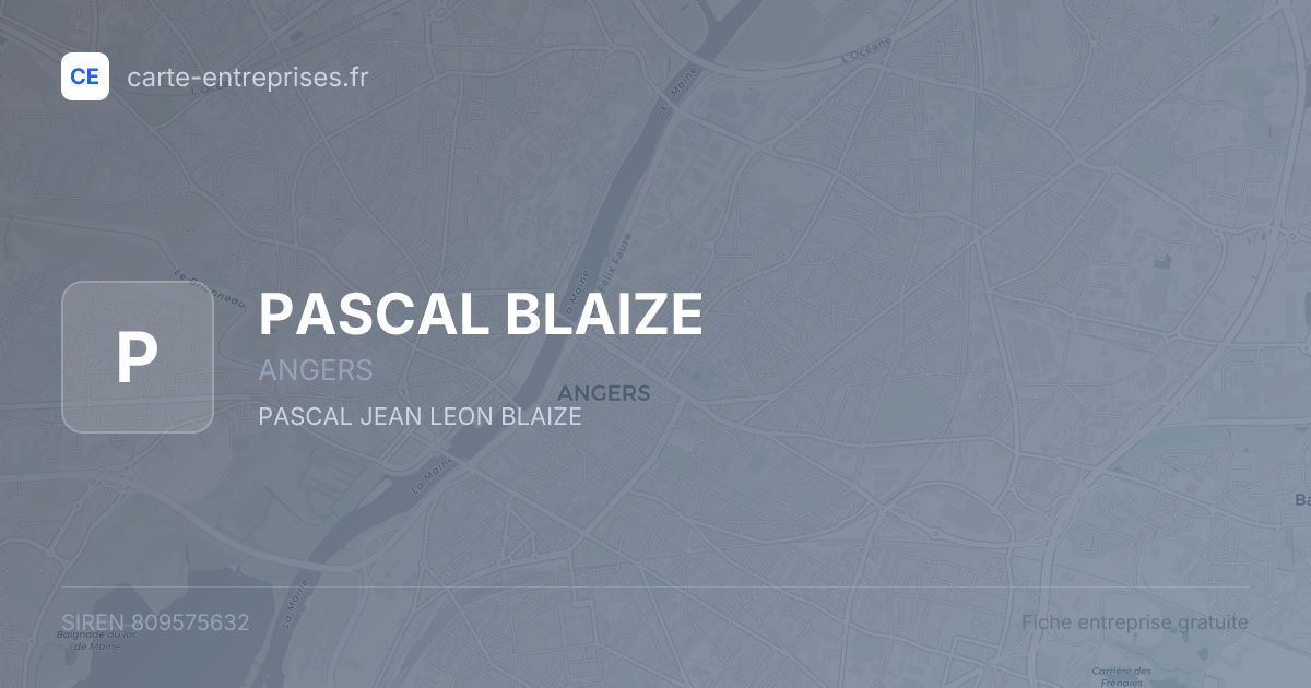 PASCAL BLAIZE — 809575632 — fiche entreprise
