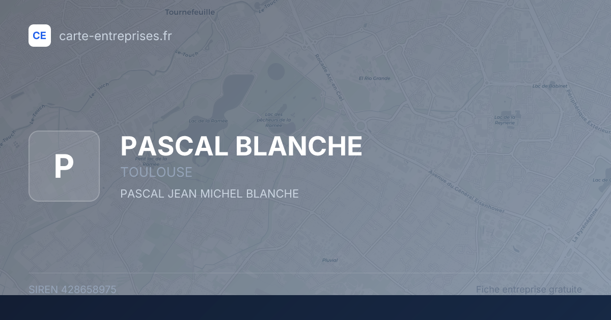 PASCAL BLANCHE — 428658975 — fiche entreprise