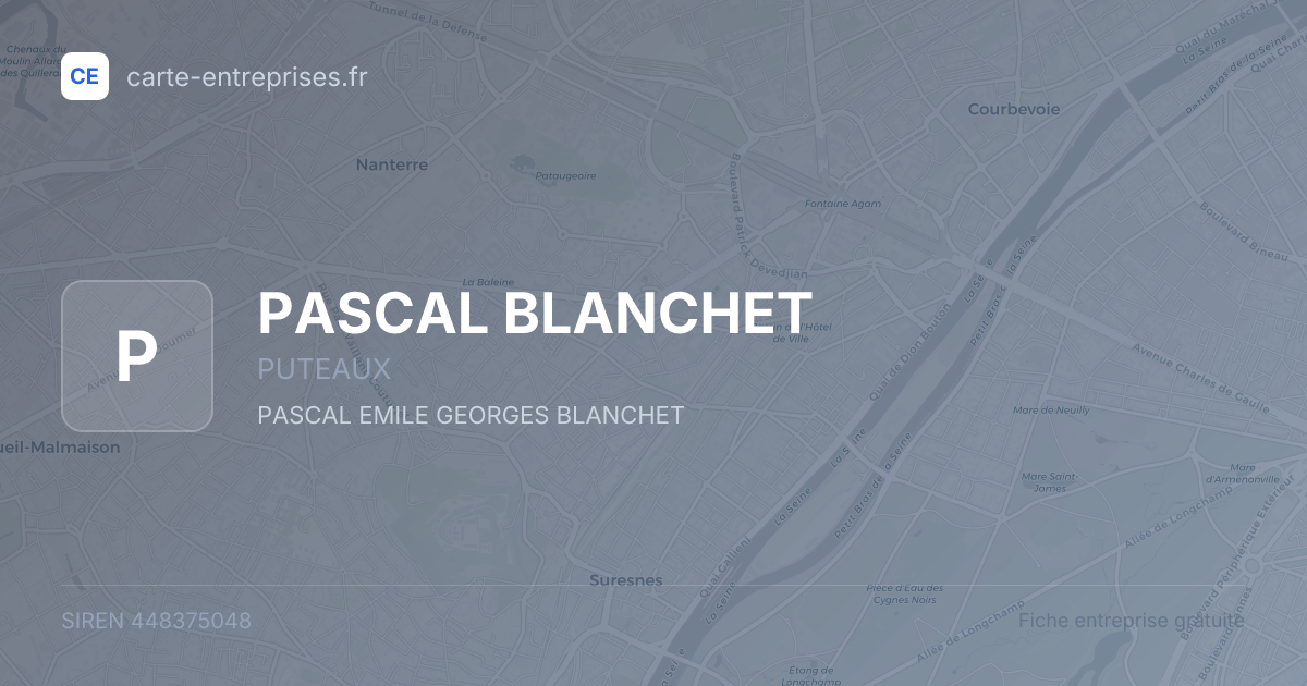 PASCAL BLANCHET — 448375048 — fiche entreprise