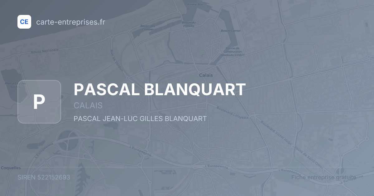PASCAL BLANQUART — 522152693 — fiche entreprise