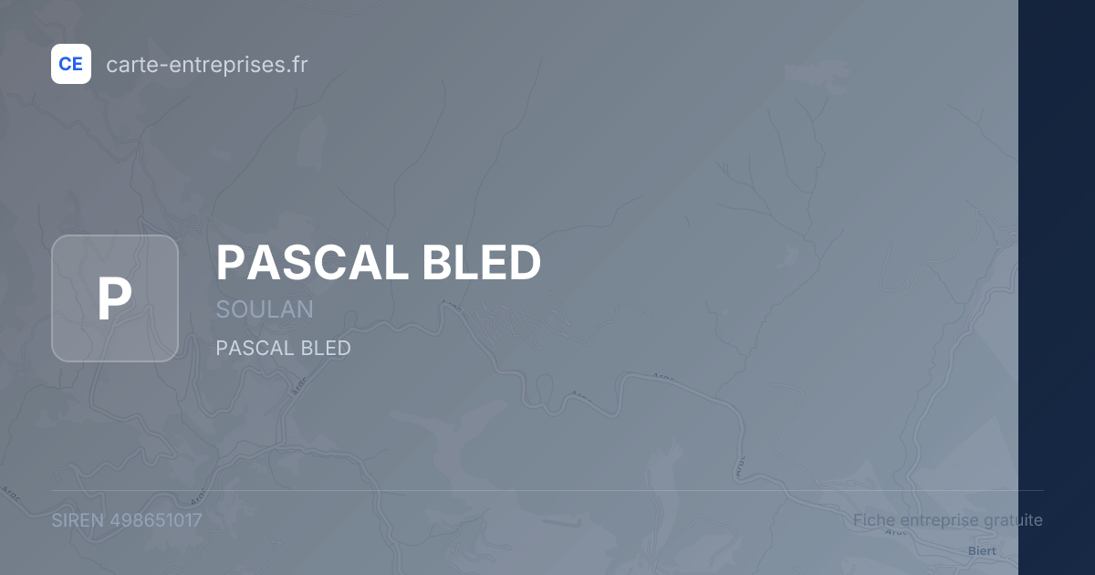 PASCAL BLED — 498651017 — fiche entreprise