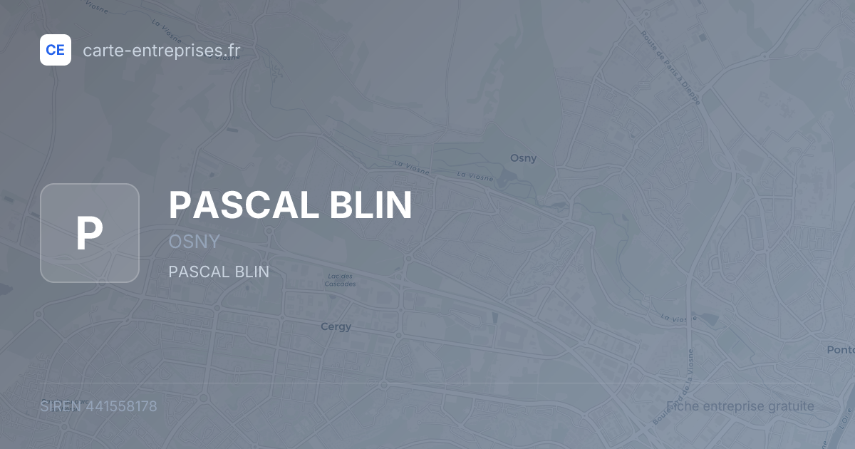 PASCAL BLIN — 441558178 — fiche entreprise