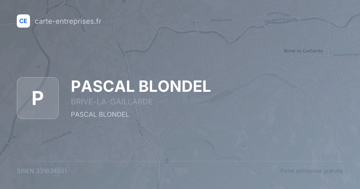 PASCAL BLONDEL — 331834531 — fiche entreprise