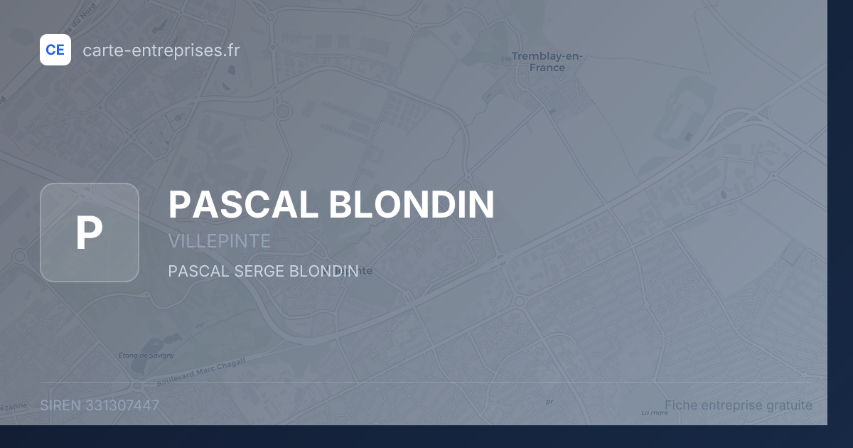 PASCAL BLONDIN — 331307447 — fiche entreprise