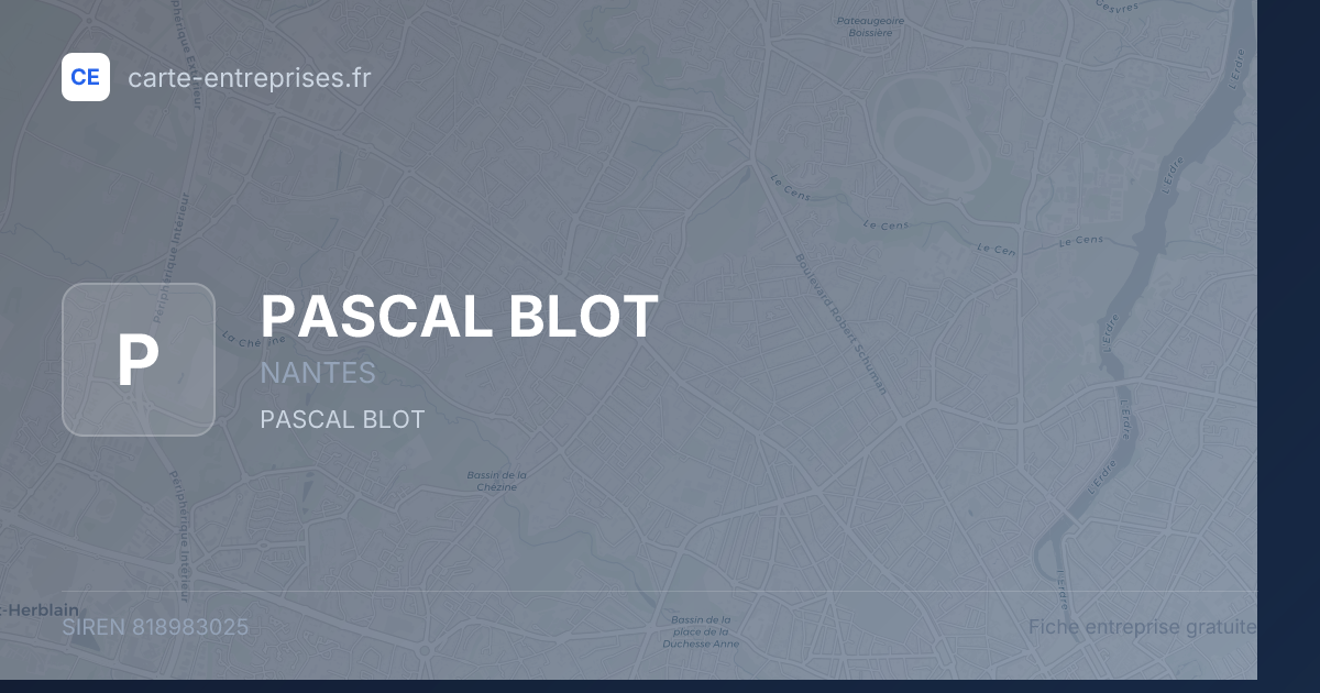 PASCAL BLOT — 818983025 — fiche entreprise