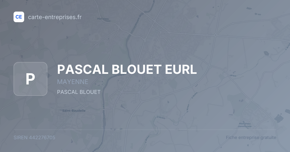 PASCAL BLOUET EURL — 442276705 — fiche entreprise