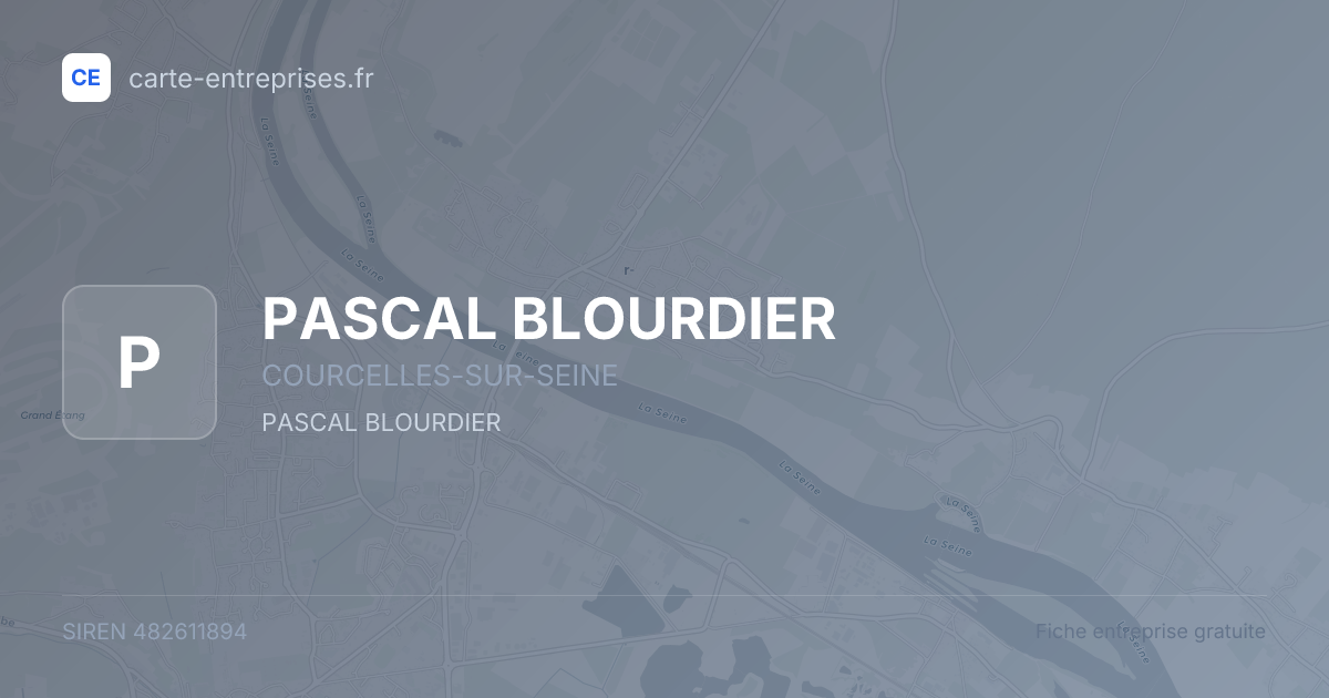 PASCAL BLOURDIER — 482611894 — fiche entreprise