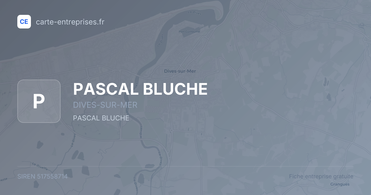 PASCAL BLUCHE — 517558714 — fiche entreprise