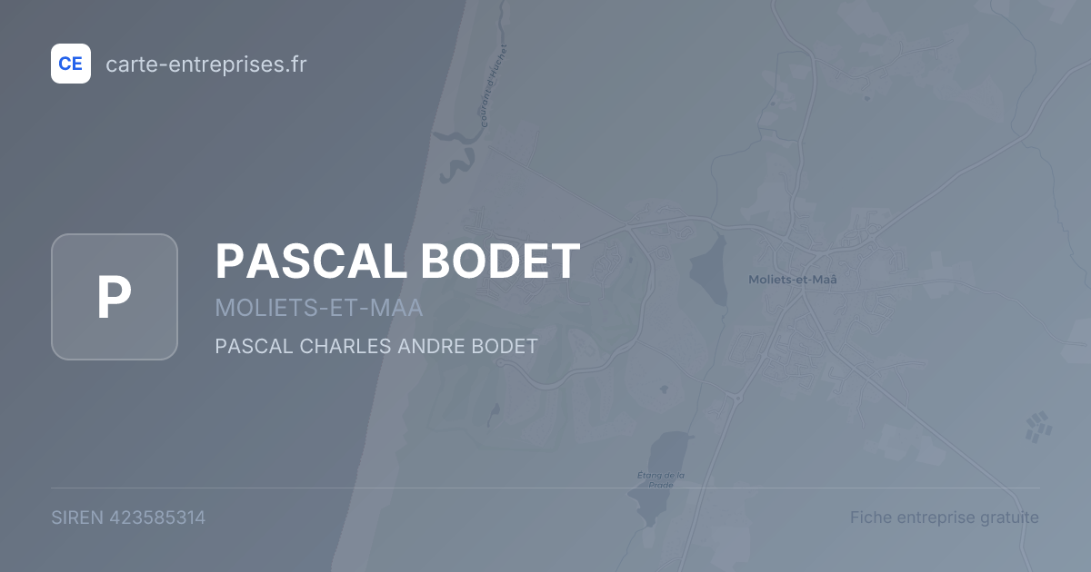 PASCAL BODET — 423585314 — fiche entreprise