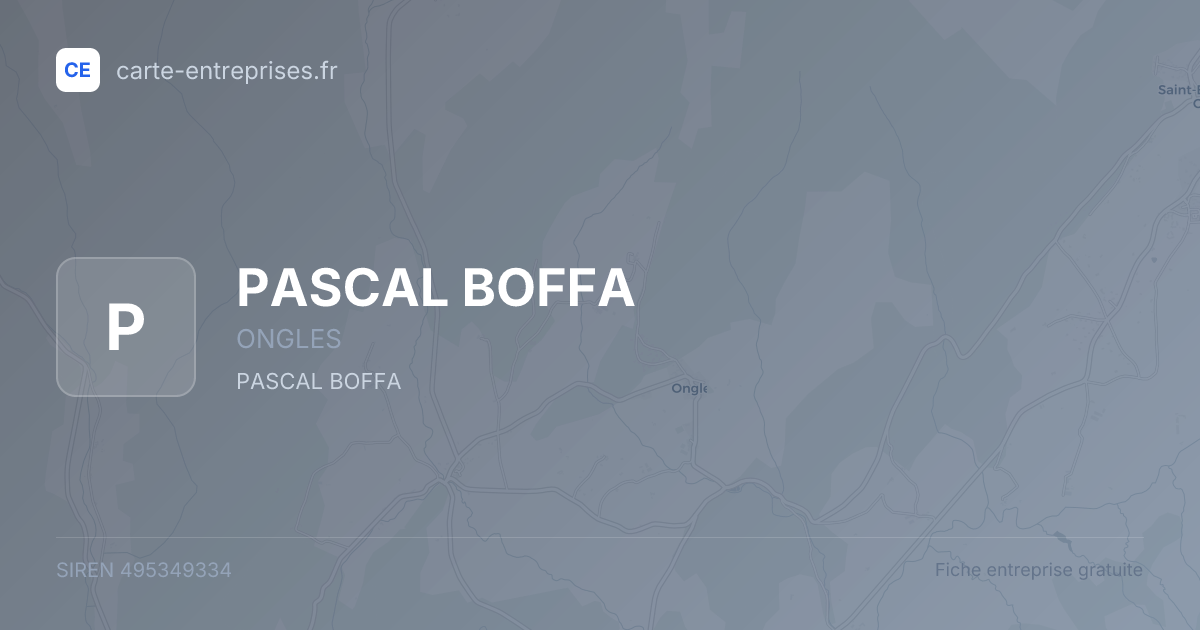 PASCAL BOFFA — 495349334 — fiche entreprise