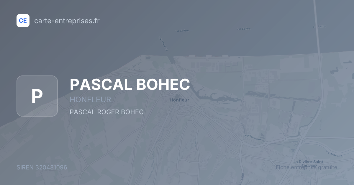 PASCAL BOHEC — 320481096 — fiche entreprise