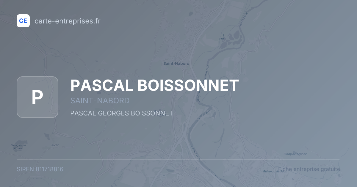 PASCAL BOISSONNET — 811718816 — fiche entreprise