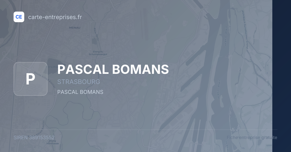 PASCAL BOMANS — 389153552 — fiche entreprise
