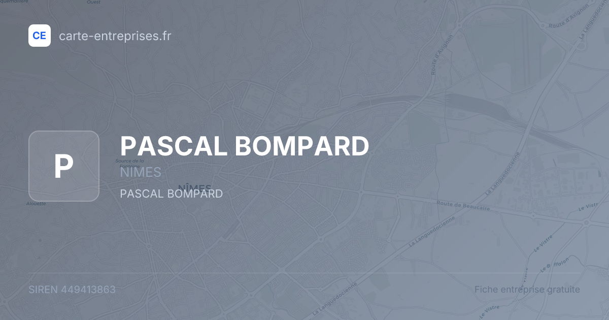 PASCAL BOMPARD — 449413863 — fiche entreprise