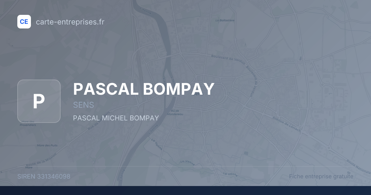 PASCAL BOMPAY — 331346098 — fiche entreprise