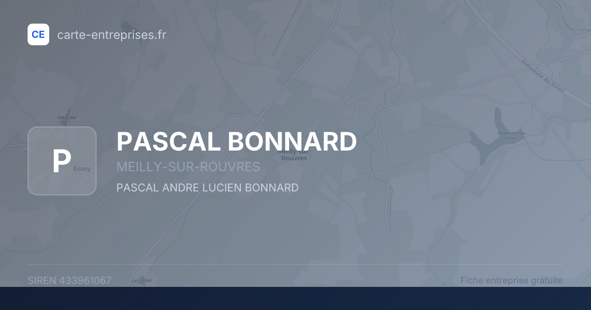 PASCAL BONNARD — 433961067 — fiche entreprise