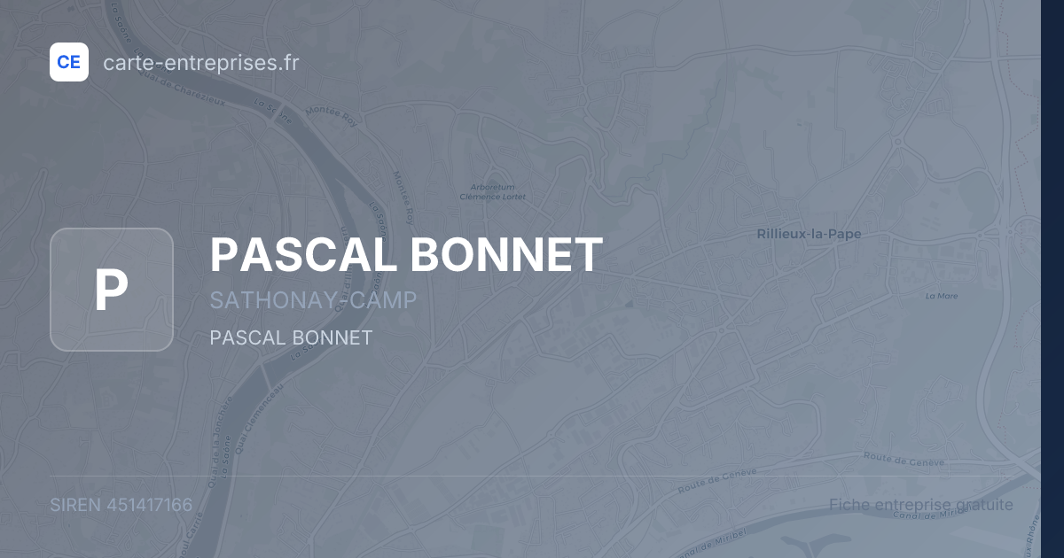 PASCAL BONNET — 451417166 — fiche entreprise