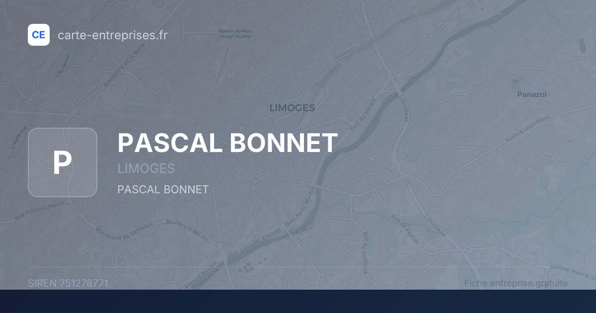 PASCAL BONNET — 751278771 — fiche entreprise