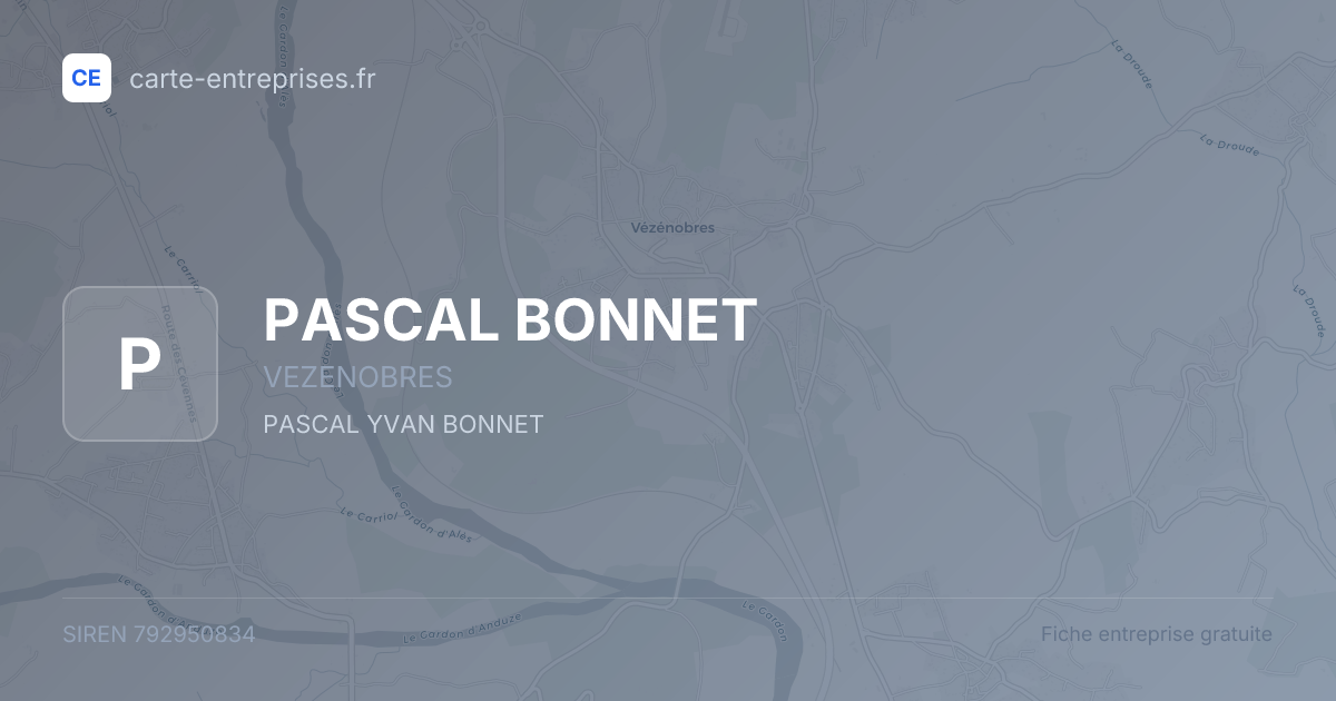 PASCAL BONNET — 792950834 — fiche entreprise