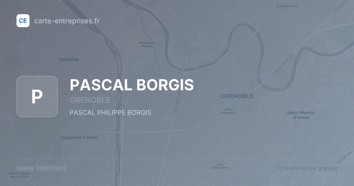 PASCAL BORGIS — 351804802 — fiche entreprise