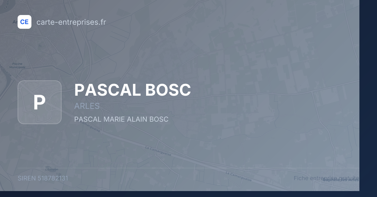 PASCAL BOSC — 518782131 — fiche entreprise