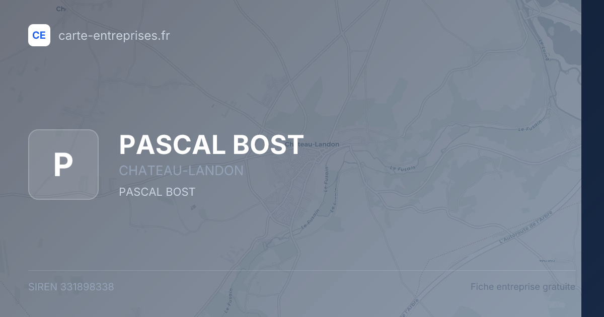 PASCAL BOST — 331898338 — fiche entreprise