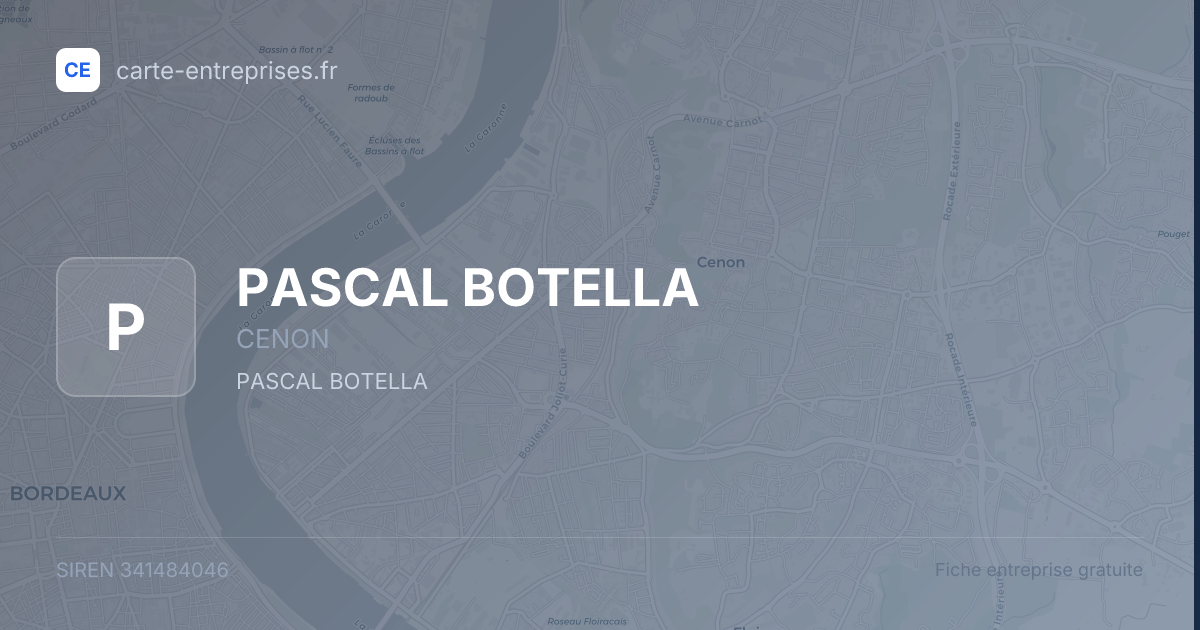 PASCAL BOTELLA — 341484046 — fiche entreprise