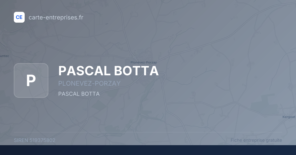 PASCAL BOTTA — 519375802 — fiche entreprise