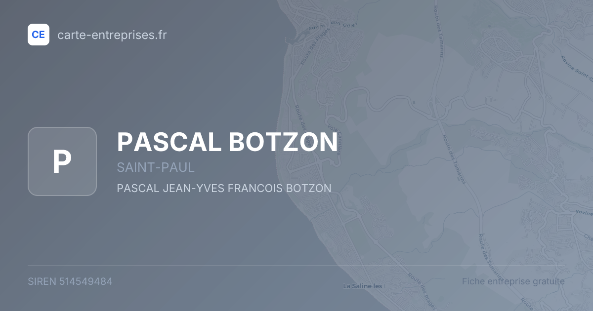 PASCAL BOTZON — 514549484 — fiche entreprise
