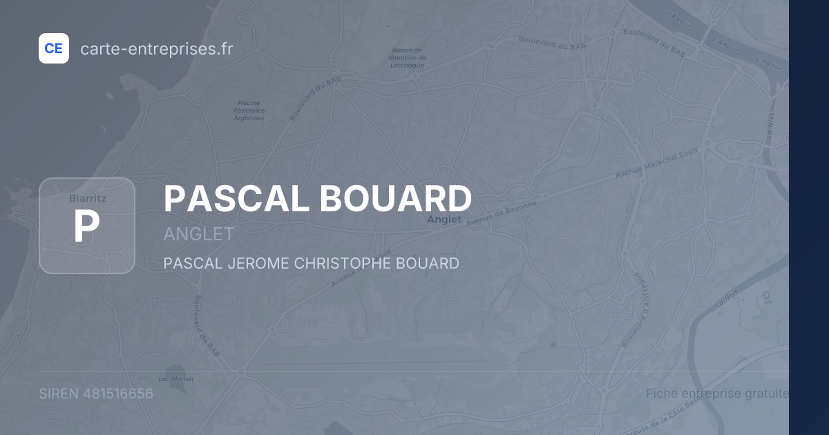 PASCAL BOUARD — 481516656 — fiche entreprise