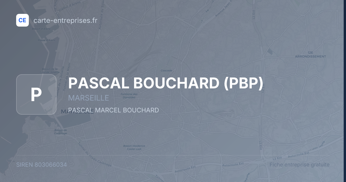PASCAL BOUCHARD (PBP) — 803066034 — fiche entreprise