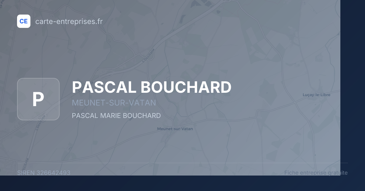 PASCAL BOUCHARD — 326642493 — fiche entreprise