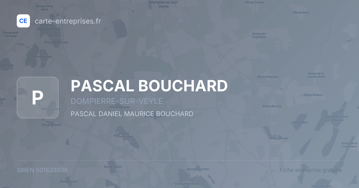 PASCAL BOUCHARD — 501633036 — fiche entreprise