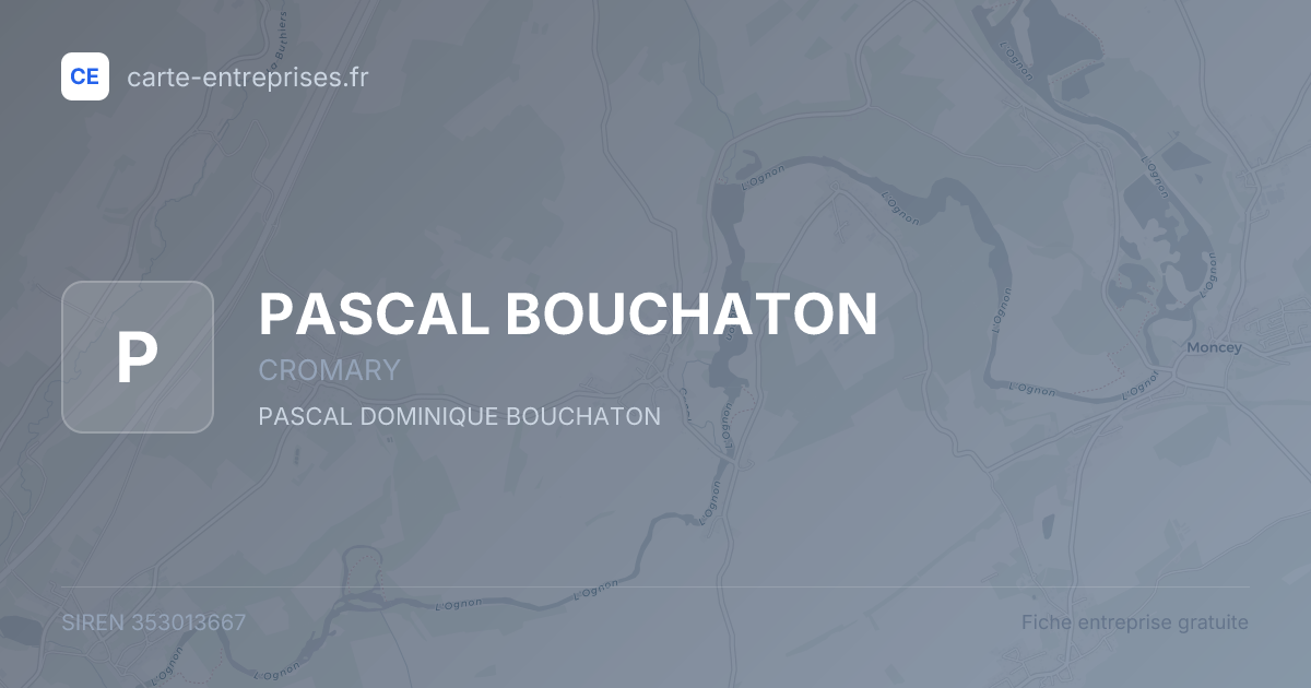 PASCAL BOUCHATON — 353013667 — fiche entreprise