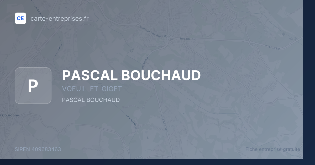 PASCAL BOUCHAUD — 409683463 — fiche entreprise