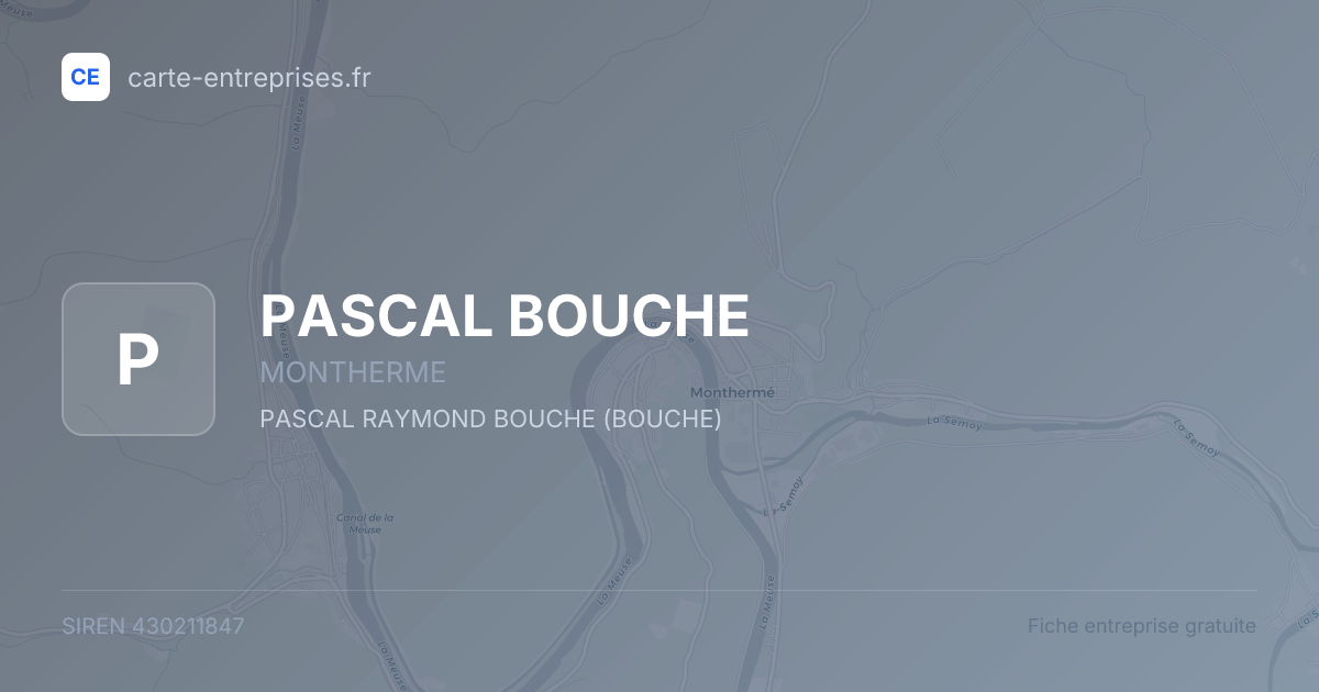 PASCAL BOUCHE — 430211847 — fiche entreprise