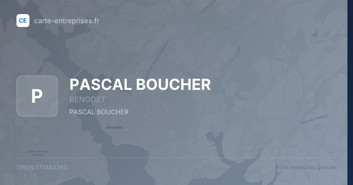PASCAL BOUCHER — 777488263 — fiche entreprise